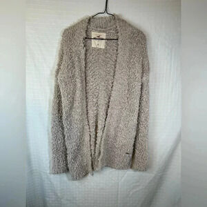 HOLLISTER Womens size XSmall tan Fuzzy cardigan